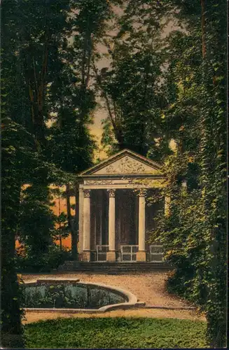 Ansichtskarte Schwetzingen Schloßgarten Minervatempel 1910