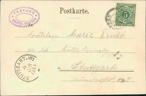 Ansichtskarte Neuffen Burg Hohenneuffen Hohen-Neuffen 1900