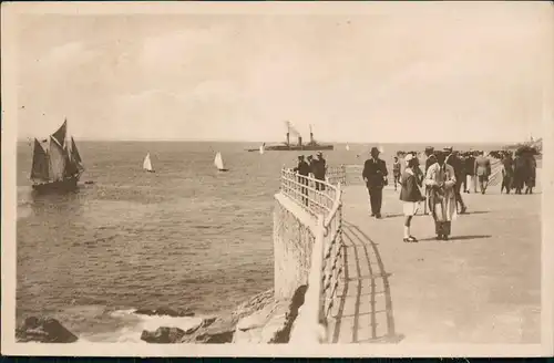 San Sebastian Donostia / Donosti mit Personen u. Schiffen 1930