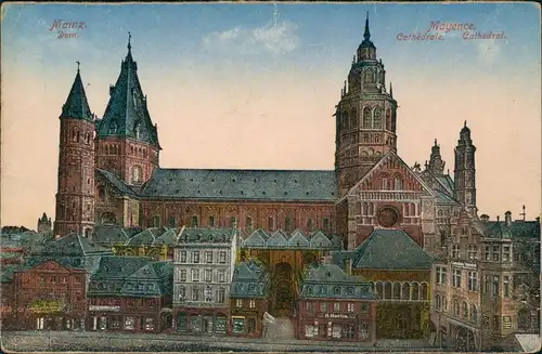Ansichtskarte Mainz Dom Mayence Cathédrale 1920