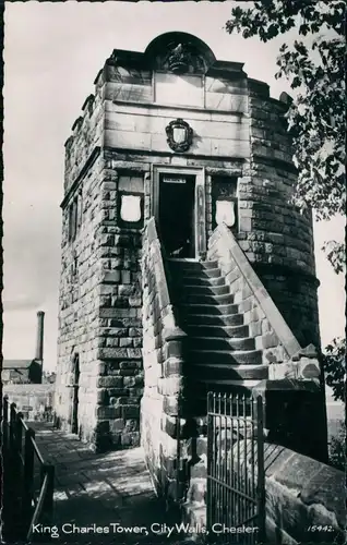 Postcard Chester King Charles Tower, City Walls, Chester 1963