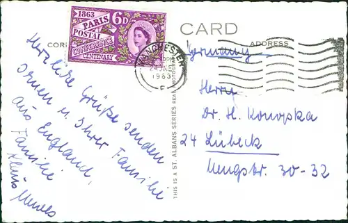 Postcard Chester King Charles Tower, City Walls, Chester 1963