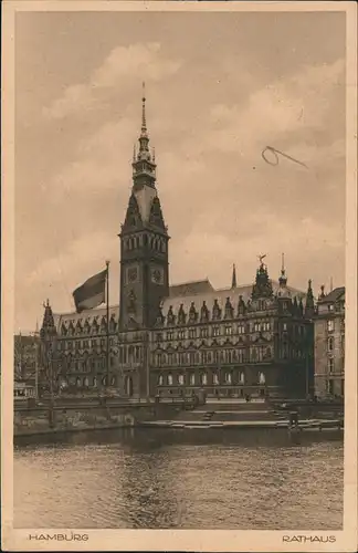 Ansichtskarte Hamburg Rathaus (Town Hall Building) 1930
