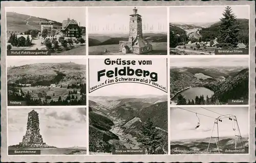 Feldberg (Schwarzwald) Feldberg (1500m) Schwarzwald Mehrbildkarte 1958
