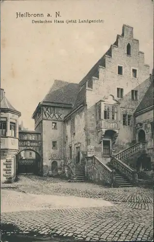 Heilbronn Stadtteilansicht Deutsches Haus (jetzt Landgericht) 1910
