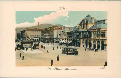 CPA Nizza Nice La Place Masséna 1920