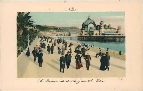 CPA Nizza Nice La Promenade des Anglais et la Jétée 1920