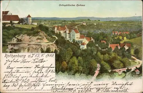 Rothenburg ob der Tauber Panorama-Ansicht, Orthopädisches Kurhaus 1903