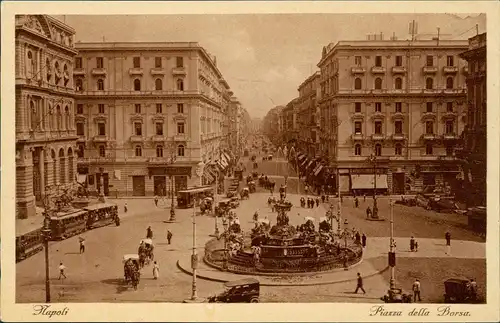 Cartoline Neapel Napoli Piazza della Borsa 1920