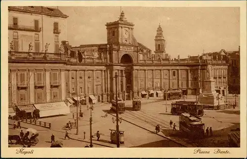 Cartoline Neapel Napoli Piazza Dante 1920