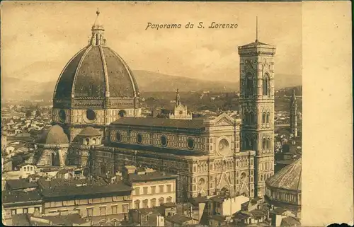 Cartoline Florenz Firenze Panorama da S. Lorenzo 1931