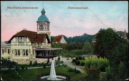 Ansichtskarte Bad Liebenwerda Villa, Eisenmoorbad 1918