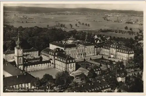 Ansichtskarte Bruchsal Luftbild Schloss 1933