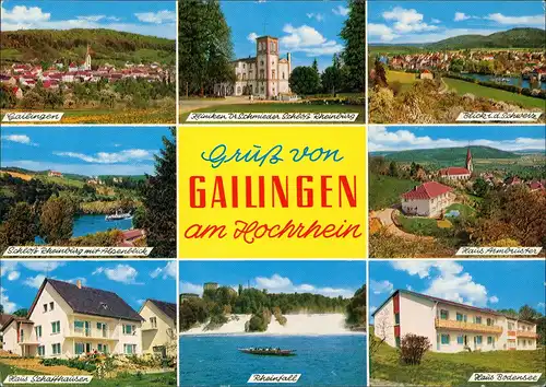 Gailingen am Hochrhein Mehrbildkarte mit diversen Ortsansichten 1969