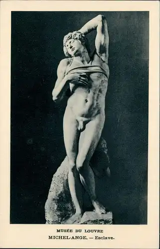 Paris MICHEL-ANGE - Esclave (Büste Mann nackt) MUSÉE DU LOUVRE 1920