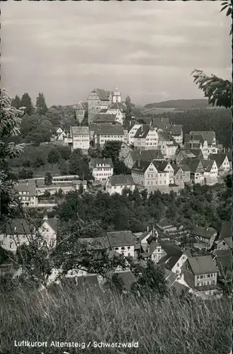 Ansichtskarte Altensteig Panorama-Ansicht; Ort im Schwarzwald 1957