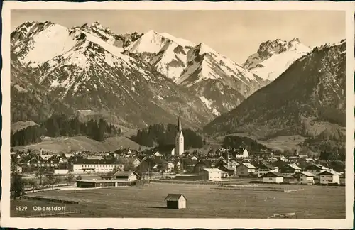 Ansichtskarte Oberstdorf (Allgäu) Panorama-Ansicht 1937
