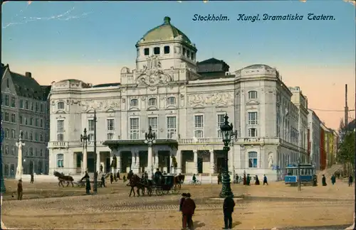 Postcard Stockholm Theater Kungl. Dramatiska Teatern 1914