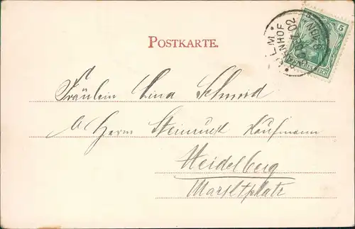 Ansichtskarte Leipzig Johannaparkteich mit Lutherkirche 1902