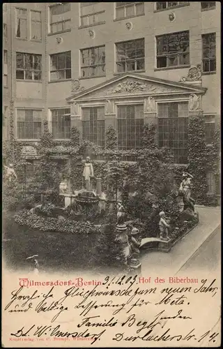 Ansichtskarte Wilmersdorf-Berlin Hof des Biberbau 1903