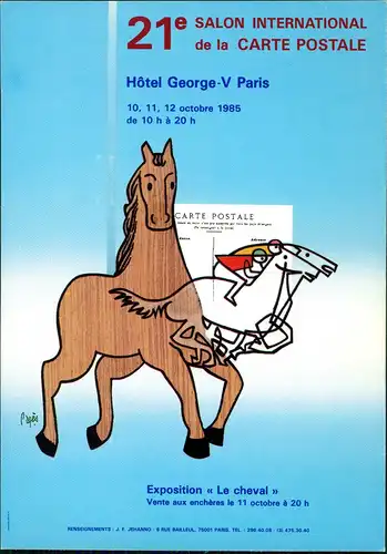 Paris 21e Salon International de la Carte Postale Hotel George-V 1985