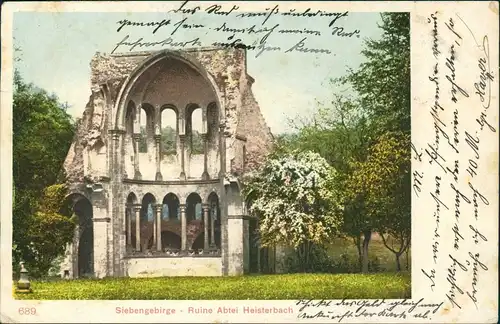Ansichtskarte Oberdollendorf Siebengebirge - Ruine Abtei Heisterbach 1903