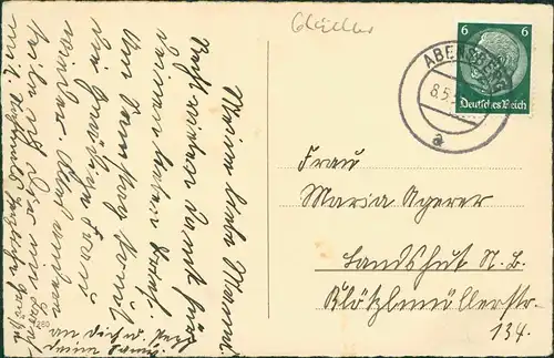 Ansichtskarte  Glückwunsch - Muttertag, Blumen Mutter und Tochter 1935