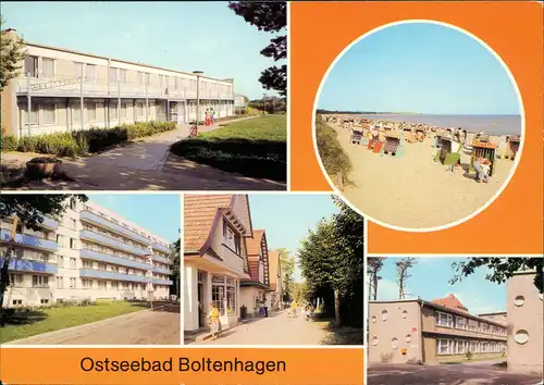 Boltenhagen FDGB-Urlauberdorf, Strand, FDGB-Erholungsheim "John Brinkmann 1986