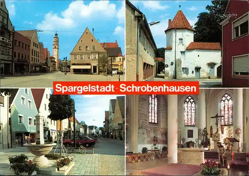Schrobenhausen Mehrbildkarte Ortsansichten der Spargel-Stadt 2002
