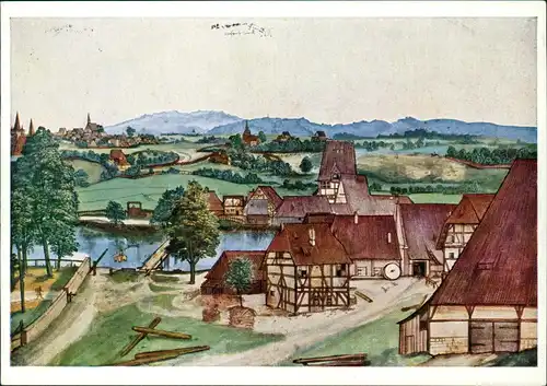 Ansichtskarte  Künstlerkarte Albrecht Dürer, DRAHTZIEHMÜHLE Mill 2000