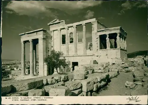 Athen Αθήνα ATHENS Tempel Ruine Erechtheum Erechtheion 1960