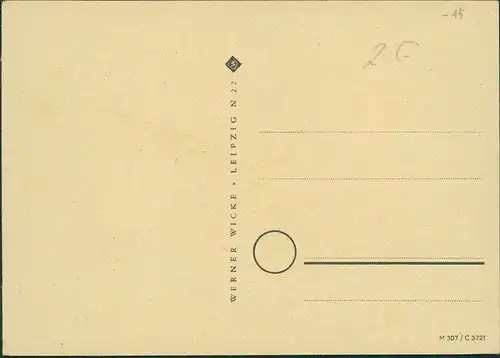 Künstlerkarte: Gnome Zwerge Kobolde singen aus dem Liederbuch 1950