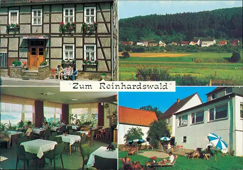 Oedelsheim-Oberweser Mehrbild-AK mit Gast Pensionshaus ZUM REINHARDSWALD   1980