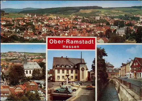 Ansichtskarte Ober-Ramstadt Mehrbildkarte mit Orts-/ Stadtteilansichten 1975