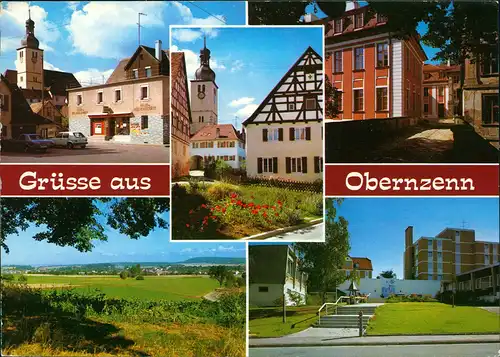 Ansichtskarte Obernzenn Mehrbildkarte mit Ortsansichten 1984