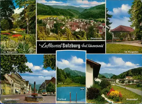 Ansichtskarte Sulzburg Mehrbildkarte mit Orts- und Umlandansichten 1968