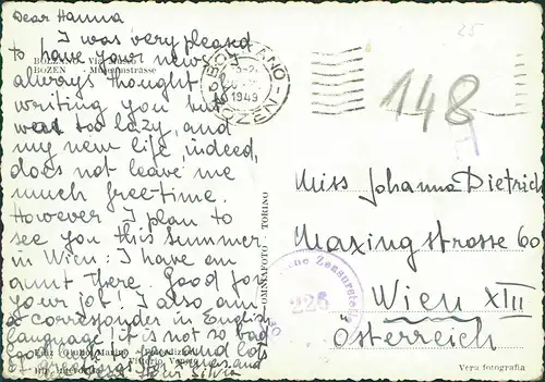 Cartoline Bozen Bolzano Museumstraße Via Museo 1949