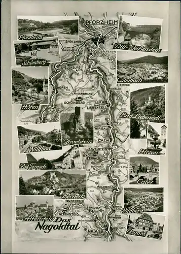 .Baden-Württemberg Schwarzwald Nagold Fluss von Pforzheim bis Nagold 1960