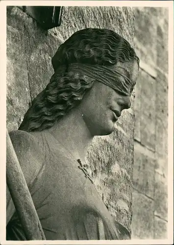 Bamberg DER DOM - Synagoge in der alten Aufstellung am Fürstenportal 1950