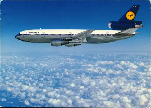 Ansichtskarte  Lufthansa Flugzeug Airplane Avion McDonnell Douglas DC 10 1974