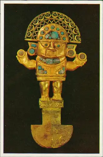 Cuchillo ceremonial de oro, Chimú Ceremonial knife of gold, Chimu 1973