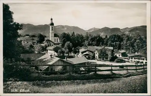 Ansichtskarte Elbach-Fischbachau Panorama Ortsansicht 1935