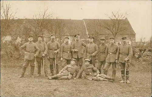 Ansichtskarte  Militär & Propaganda Soldaten Gruppe Privataufnahme 1915