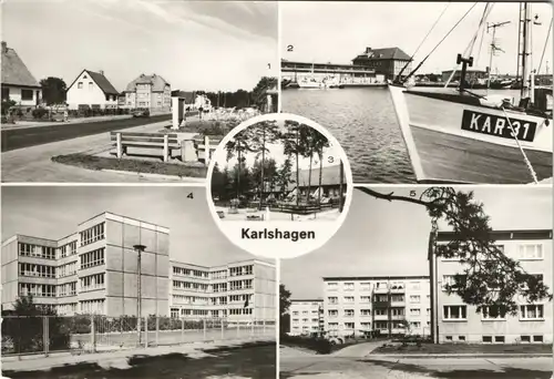 Karlshagen Hauptstraße, Hafen, Bungalowsiedlung,   Wohnkomplex Straße 1986