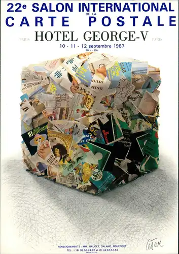 CPA Paris 22e SALON International Carte Postale Hotel George-V 1897