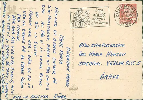 Postcard Stockholm Kapelle - Innenansicht 1958