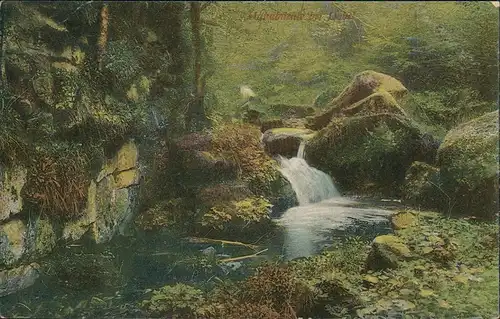 Ansichtskarte Dobel Landschaftsbild - Wasserfall, coloriert 1913