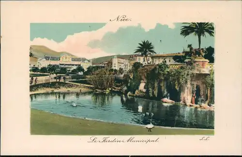 CPA Nizza Nice Le Jardin Municipal. 1912