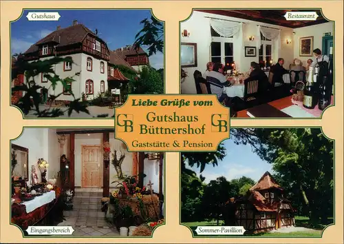 Sandauerholz Gutshaus Büttnershof Inh Bernd Prüfert Dorfstraße Mehrbild-AK 1990