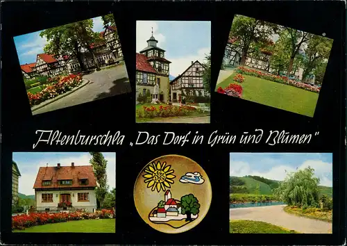 Altenburschla Mehrbildckarte „Das Dorf in Grün und Blümen" 1970